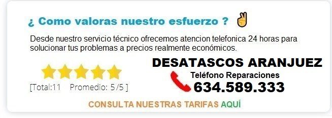 Desatascos Aranjuez Precios